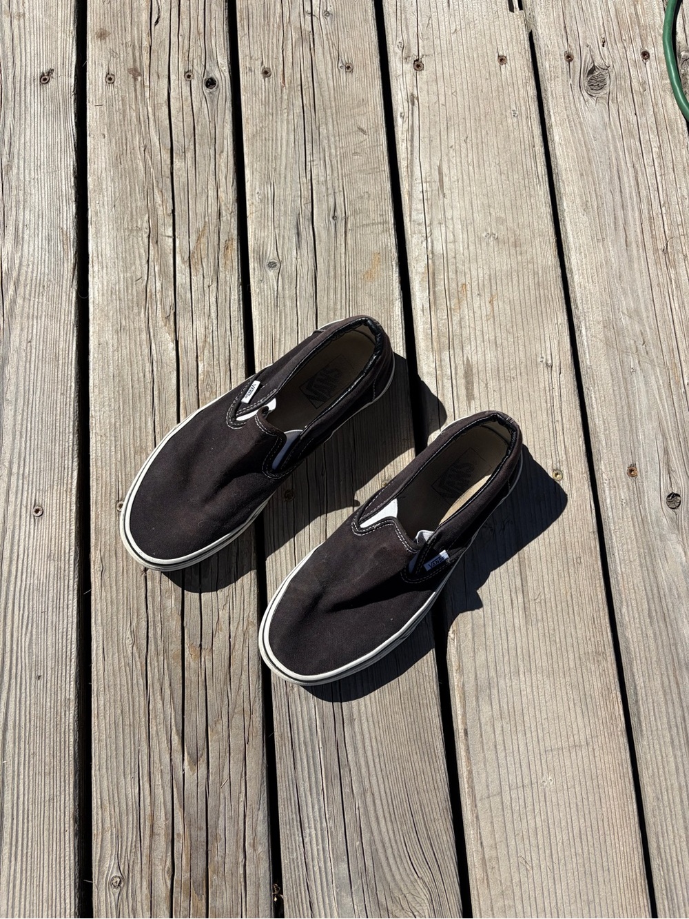 Vans Black Canvas Slip-On Loafers